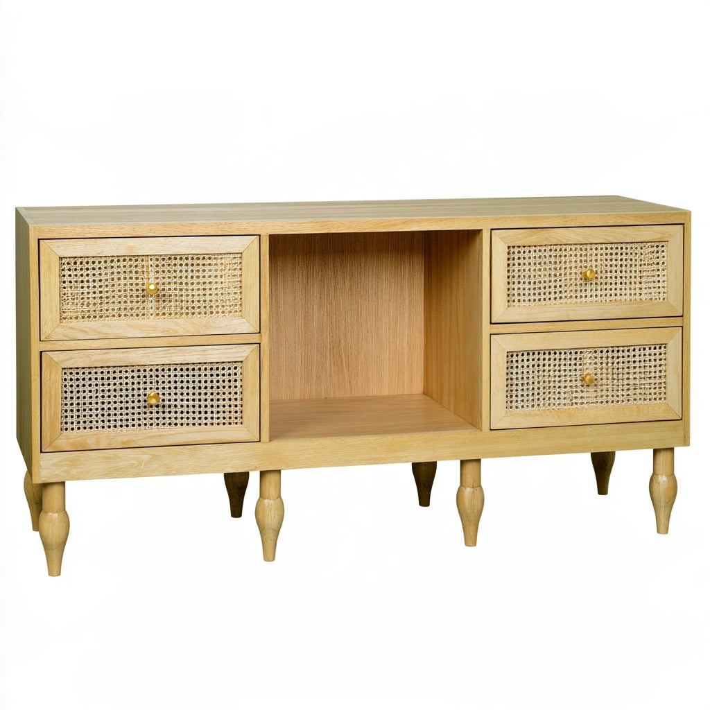 Consolle in legno, colore marrone chiaro