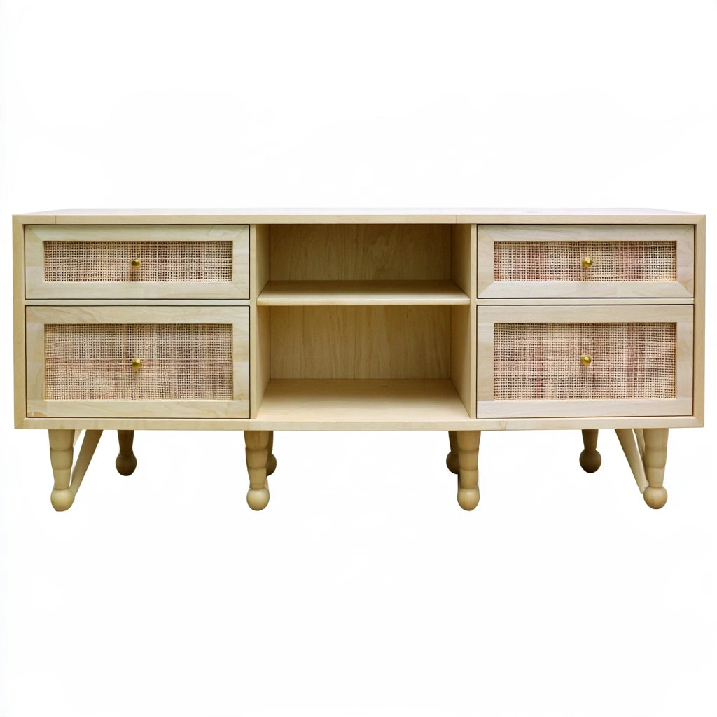 Consolle in legno, colore marrone chiaro