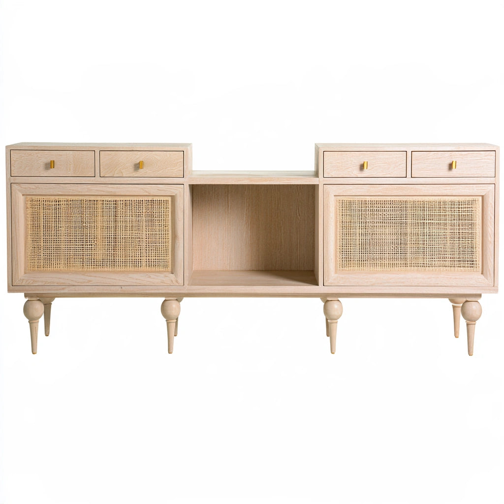 Consolle in legno, colore marrone chiaro