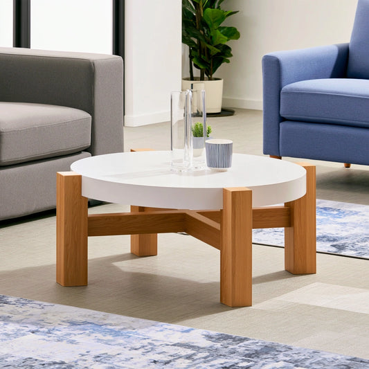 Tavolino da salotto, colore bianco - mildewproofbench