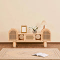 Credenza moderna in legno, colore marrone chiaro